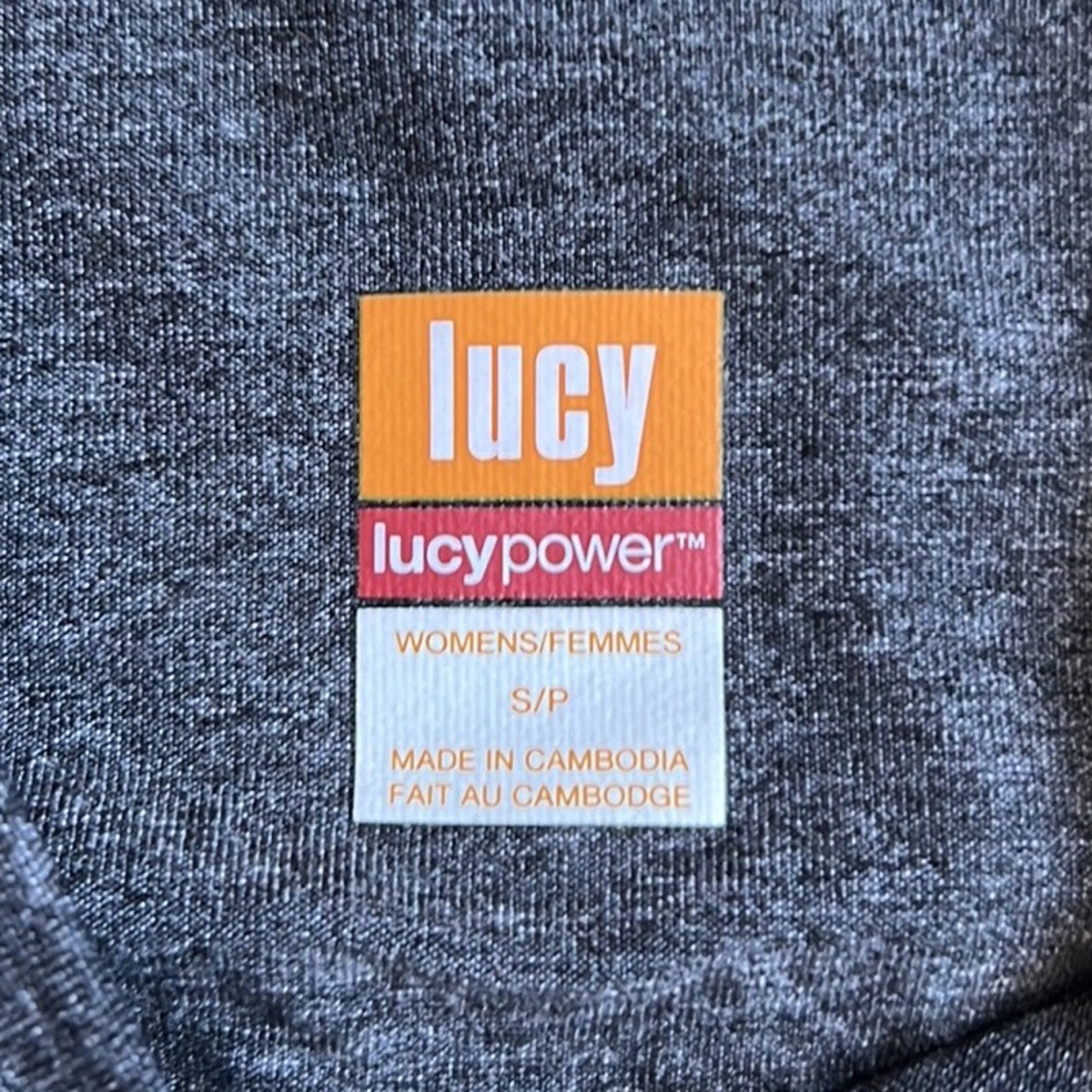 Lucy Active Power Gray V-neck Tank Top Size Small - Picture 5 of 8